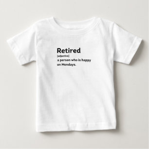 Camiseta Pessoa de definição aposentada que está feliz