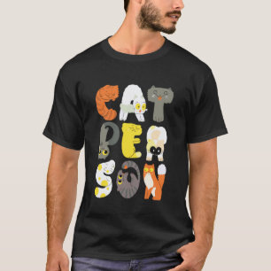 Camiseta Pessoa de Gato Tipografia Engraçado Felino Fofinho