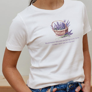 Camiseta Pessoa de Lavanda de Compro de Flor de Cores d'Águ