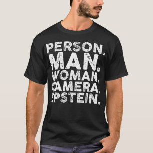 Camiseta Pessoa Homem Mulher Câmera Epstein