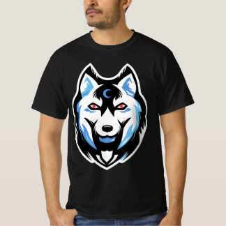Camiseta pessoa husky lobo personalizado