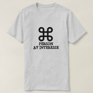 Camiseta pessoa interessada, em cinza norueguesa