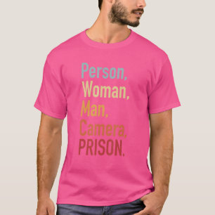 Camiseta Pessoa Mulher Homem Câmera PRISÃO 13