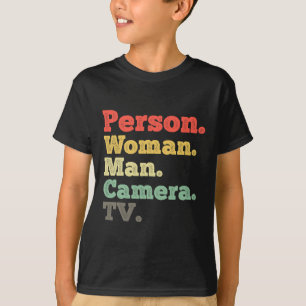 Camiseta Pessoa Mulher Homem Câmera Tv Retro Vintage 