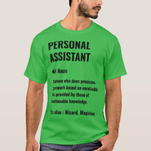 Camiseta Pessoal Assistente de Definição Funny Assistência 