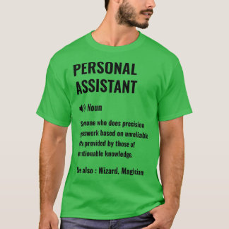 Camiseta Pessoal Assistente de Definição Funny Assistência 