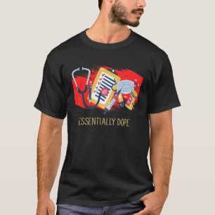 Camiseta Pessoal Médico Essencial Humor de Profissional de 