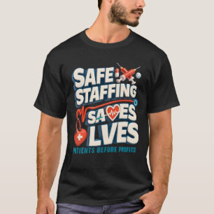 Camiseta Pessoal Seguro salva vidas Enfermeiras em greve ap