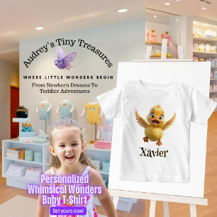 Camiseta Pessoalizada de Pato Bebê Maravilhas Capr
