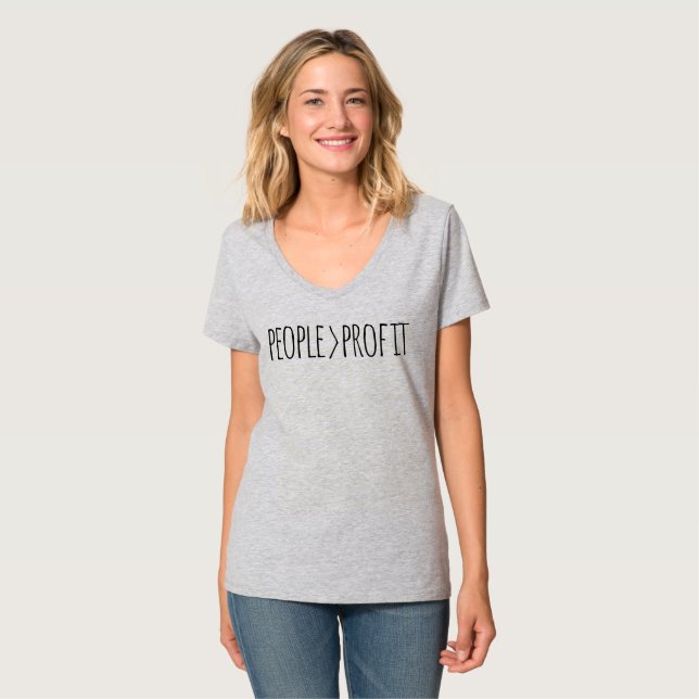 Camiseta Pessoas acima do Lucro (Frente Completa)