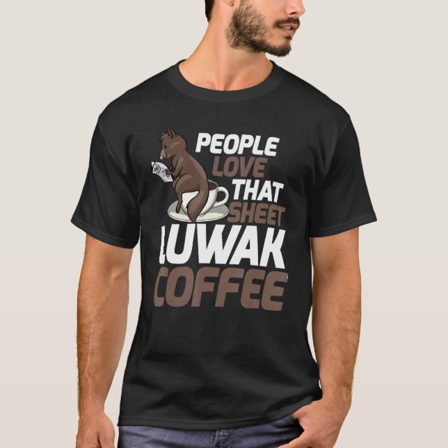 Camiseta Pessoas Adoram Que Folhas Homens Cafeam Cat Kopi L (Frente)