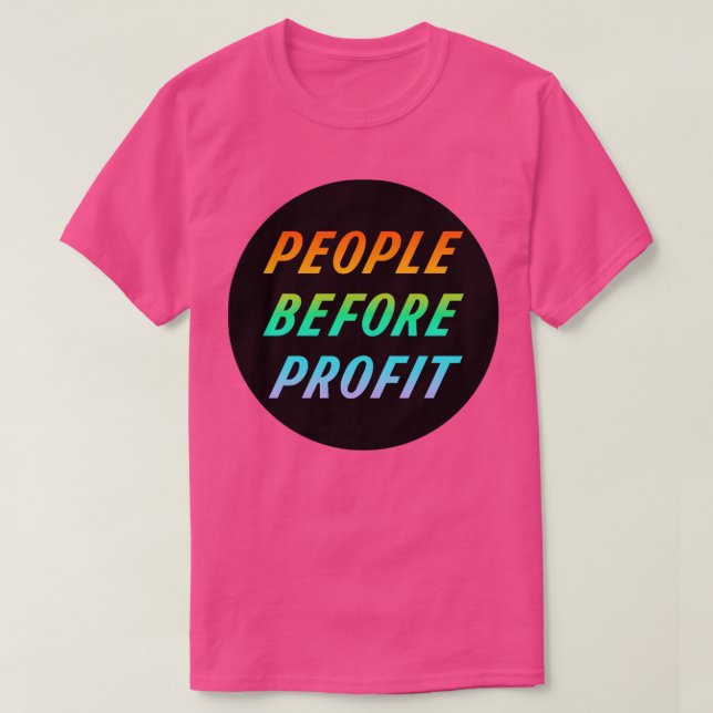 Camiseta Pessoas Antes do Lucro6 (Frente do Design)