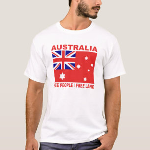 Camiseta pessoas australianas livres de bandeiras terrestre