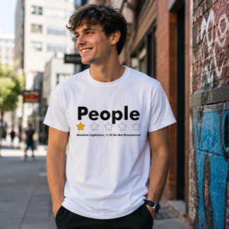 Camiseta Pessoas: Avaliação 1 Estrela