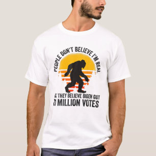 Camiseta Pessoas Bigfoot não acreditam que sou real, mas el