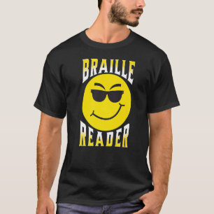Camiseta Pessoas cegas Humor Braille Reader Cego Cara Humor
