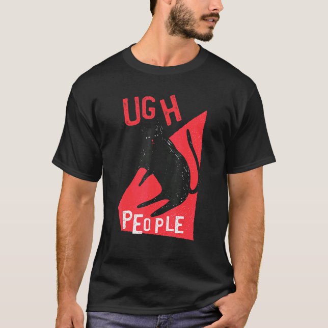 Camiseta Pessoas Chatice Gato Mal-Humorado (Frente)