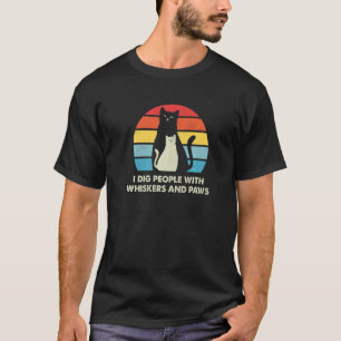 Camiseta Pessoas com Amigos de Gato Bigodes e Patas Kitten