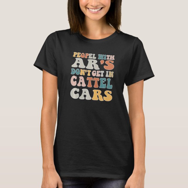 Camiseta Pessoas com ar não chegam em carros de gado 7 (Frente)
