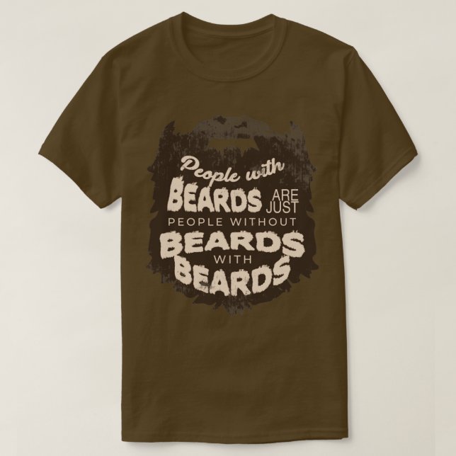 Camiseta Pessoas com barbas são apenas pessoas sem barba (Frente do Design)