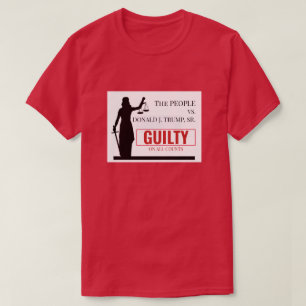 Camiseta Pessoas contra o veredicto de Trump Guilty