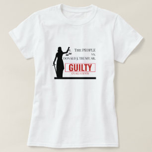 Camiseta Pessoas contra o veredicto de Trump Guilty