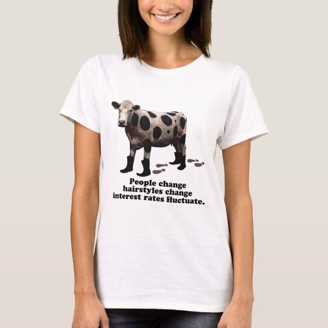 Camiseta Pessoas da mudança - vaca extremamente secreto (Frente)