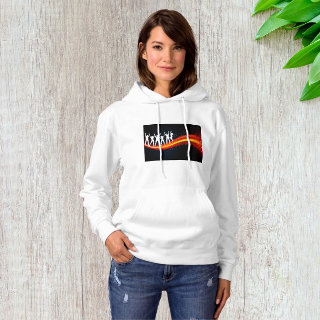 Camiseta Pessoas Dançando Silhouettes Womens Hoodie (Criador carregado)