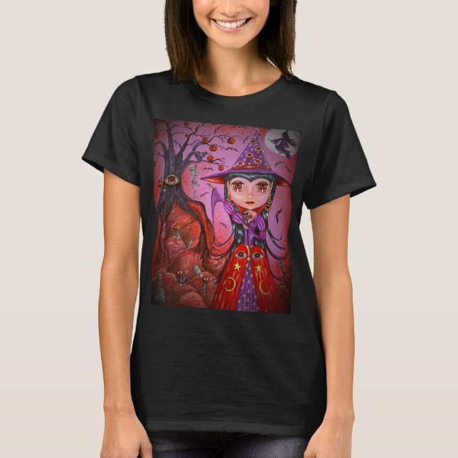 Camiseta Pessoas de abóbora de bruxas grandes (Frente)