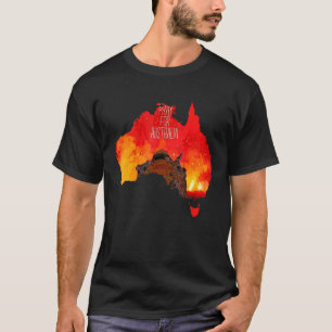 Camiseta Pessoas De Animais De Koala Kangaroo Rezam Pela Au