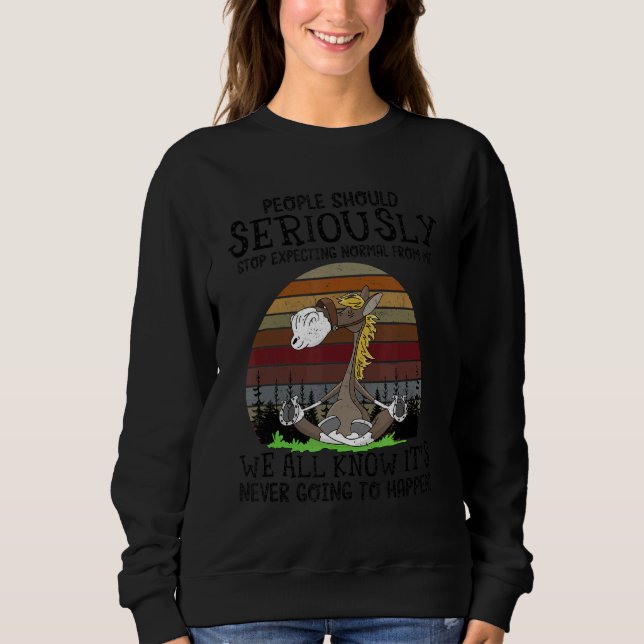 Camiseta Pessoas De Cavalo Devem Parar Seriamente De Espera (Frente)