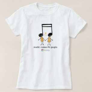 Camiseta Pessoas de Conexões de Música Amarela