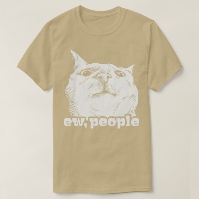 Camiseta Pessoas De Gato Engraçado (Frente do Design)