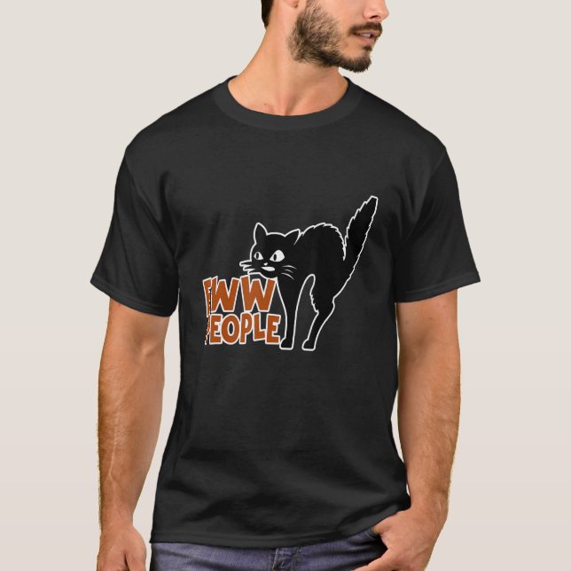 Camiseta Pessoas de Gato Engraçado (Frente)