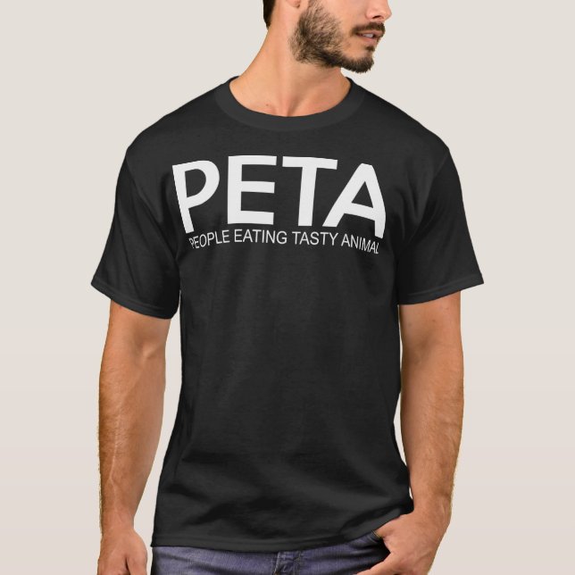 Camiseta Pessoas De Peta Comendo Animais Típicos (Frente)