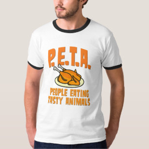 Camiseta Pessoas de PETA que comem animais saborosos