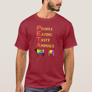 Camiseta Pessoas de PETA que comem animais saborosos