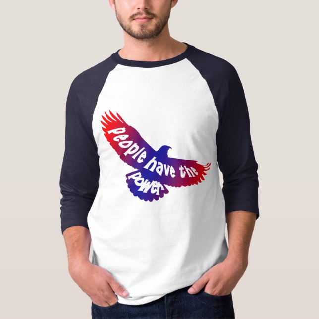 Camiseta Pessoas do ~ Eagle subindo do poder de RW&B (Frente)