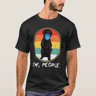 Camiseta Pessoas Eca Flat Coated Retriever Cão Vestindo Más
