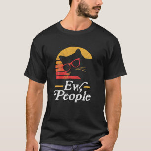 Camiseta Pessoas! Engraçado Cat Vintage Anos 80 Sun