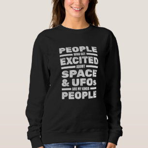 Camiseta Pessoas Entusiasmadas Sobre Espaço E Extraterrestr