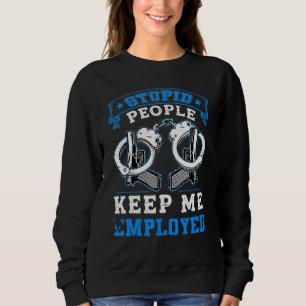 Camiseta Pessoas Estúpidas do Oficial de Correção me mantêm