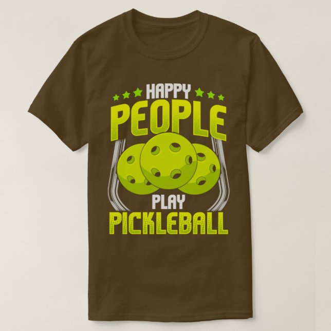 Camiseta Pessoas Felizes Jogam Pickleball (Frente do Design)