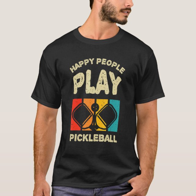 Camiseta Pessoas Felizes Jogam Pickleball 5 (Frente)