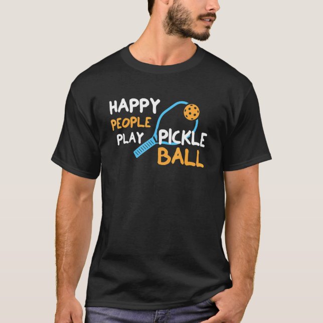 Camiseta Pessoas Felizes Jogam Pickleball 8 (Frente)