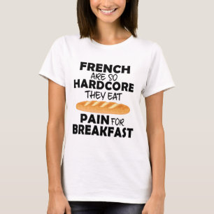 Camiseta Pessoas Francesas Comem Dor Para O Pão Engraçado D