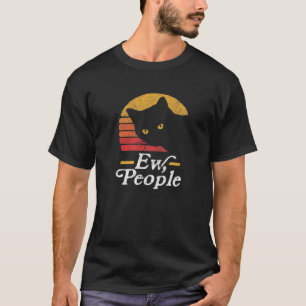 Camiseta Pessoas! Gato Engraçado Vintage Oitava Estilo Sol