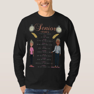 Camiseta Pessoas idosas Mais velho de código de texto cidad