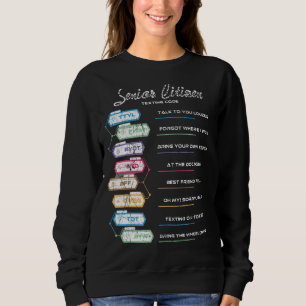 Camiseta Pessoas idosas Mais velho de código de texto cidad