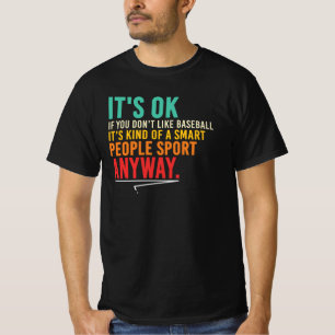 Camiseta Pessoas Inteligentes de Beisebol Citação Divertida
